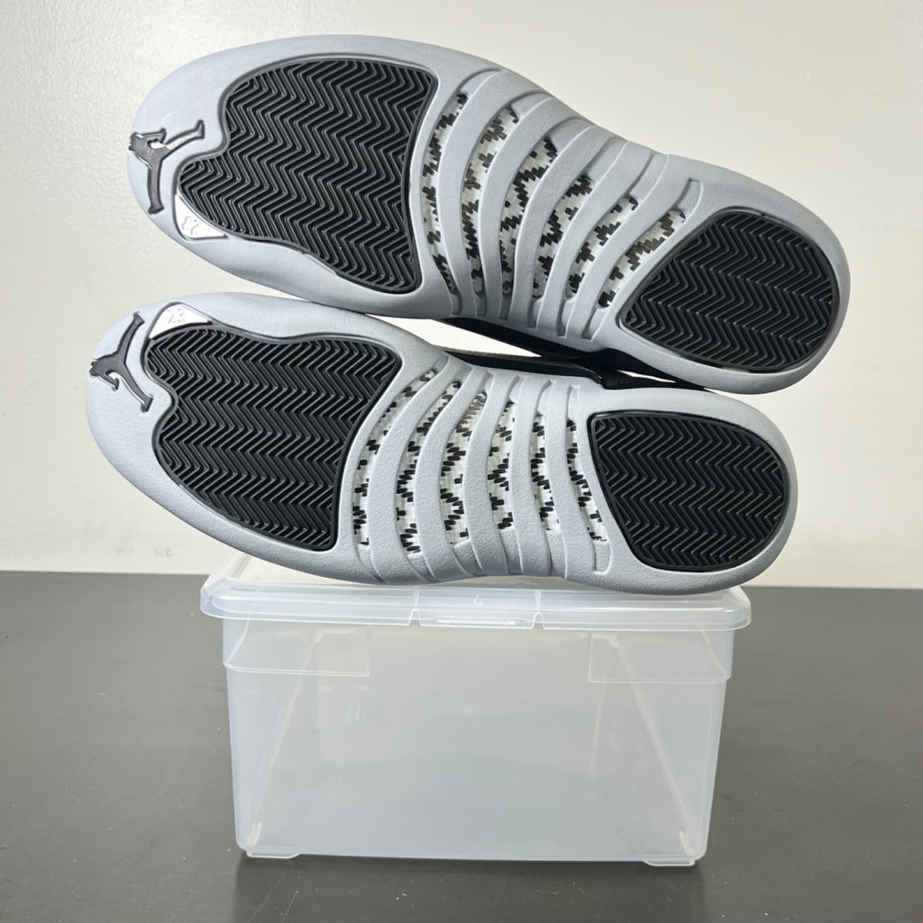 Jordan 12 Retro Barons 13 (New Pre-Owned)JordanBlack/Wolf Grey-White - Image 5