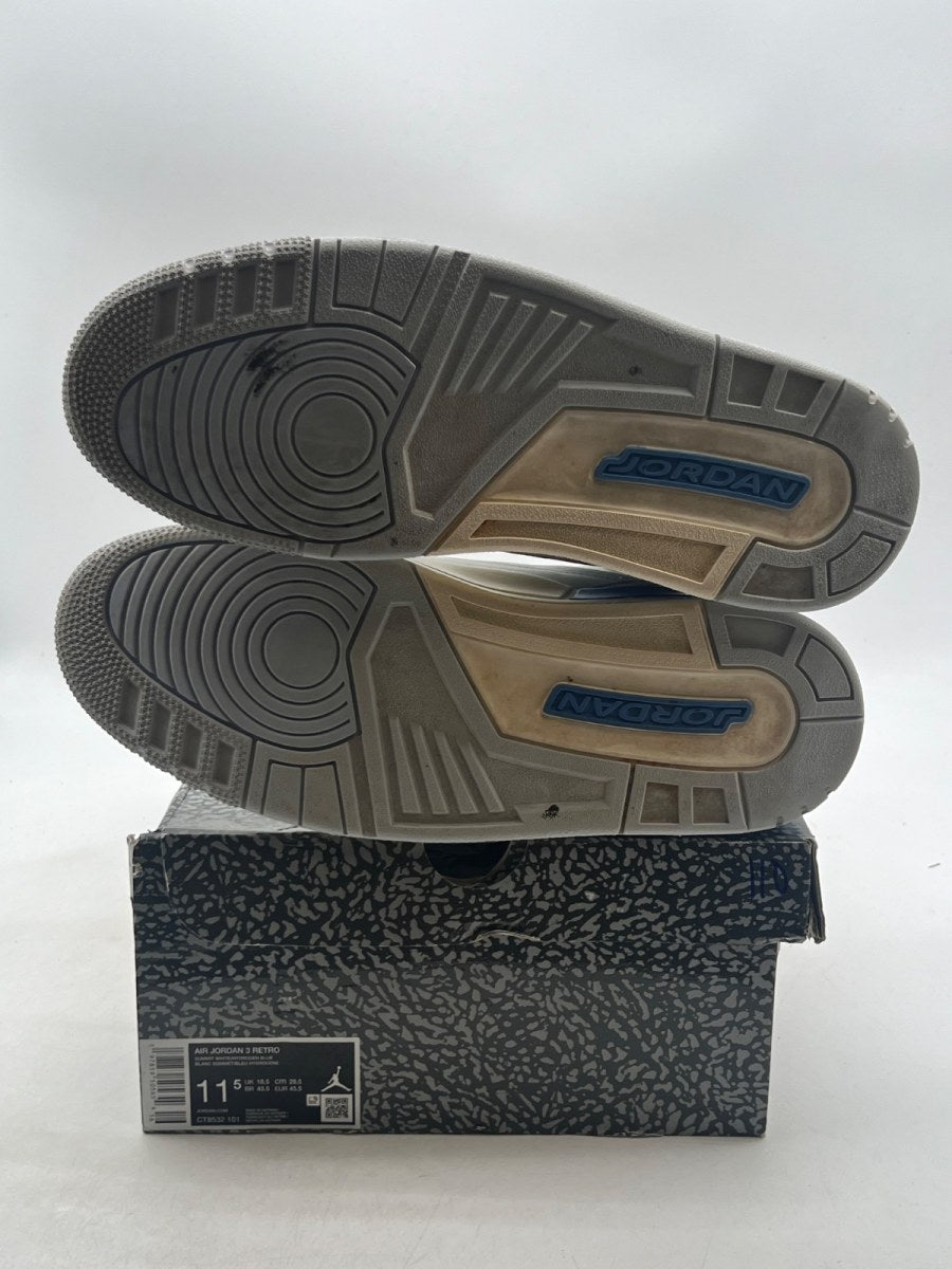 Jordan 3 Retro Lucky Shorts 11.5 (Moderately Worn Pre-Owned)JordanSummit White/Hydrogen Blue-Legend Blue-Photon Dust-Pure Platinum-Sail - Image 8
