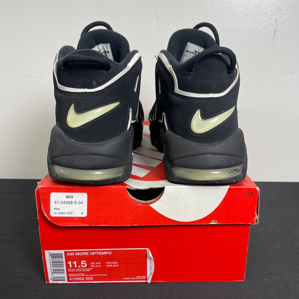 Nike Air More Uptempo Black White 11.5 (Moderately Worn Pre-Owned)NikeBlack/White - Image 4