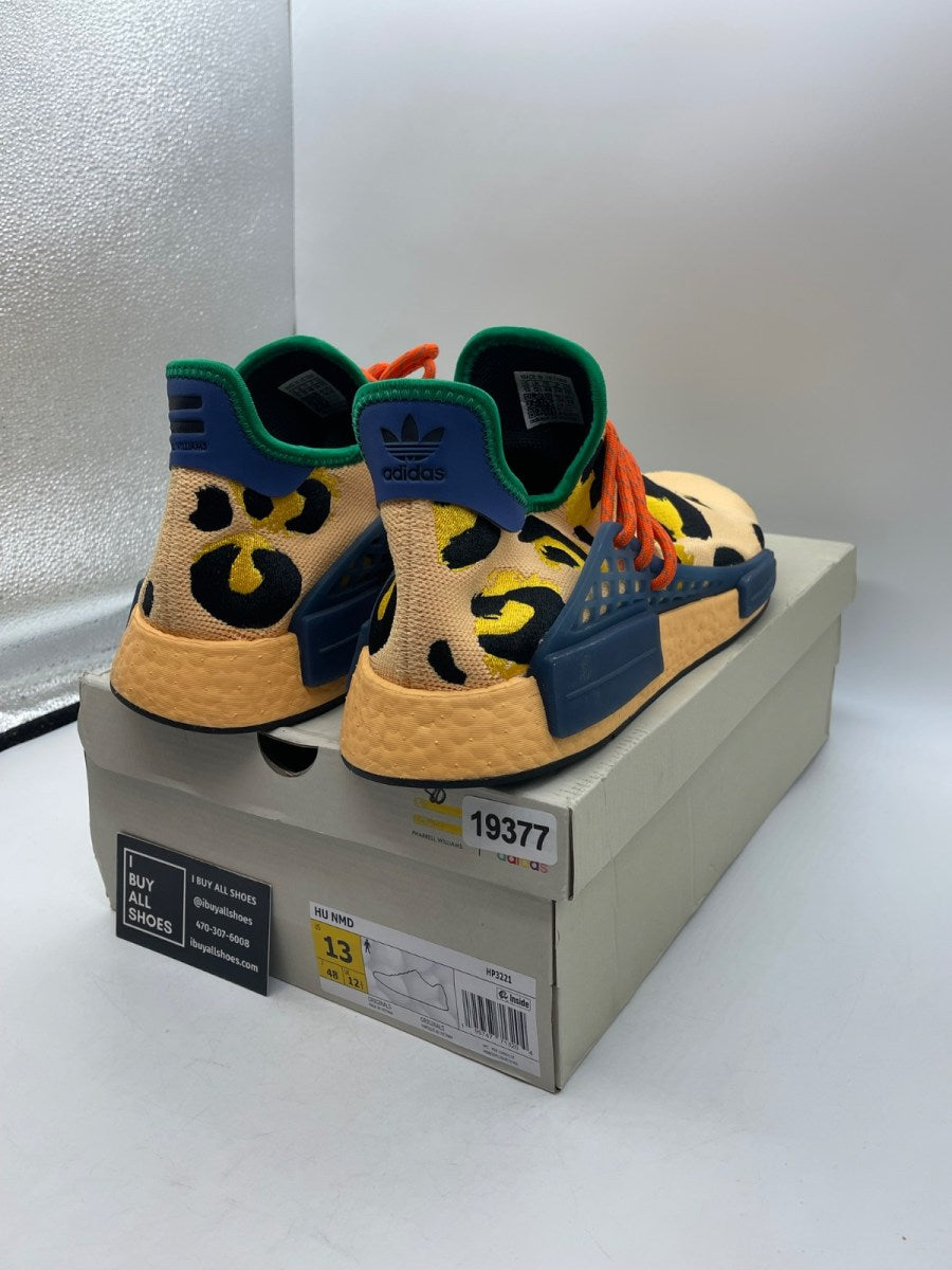 adidas NMD Hu Pharrell Animal Print Leopard Pulse Amber 13 (Moderately Worn Pre-Owned) - Image 5