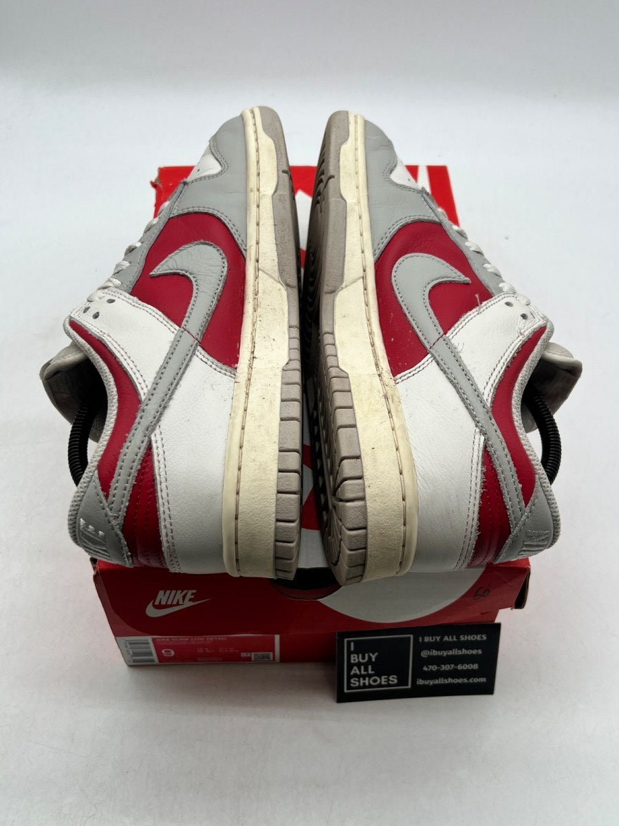 Nike Dunk Low Light Iron Ore Gym Red 9 (Heavily Worn Pre-Owned) - Image 9