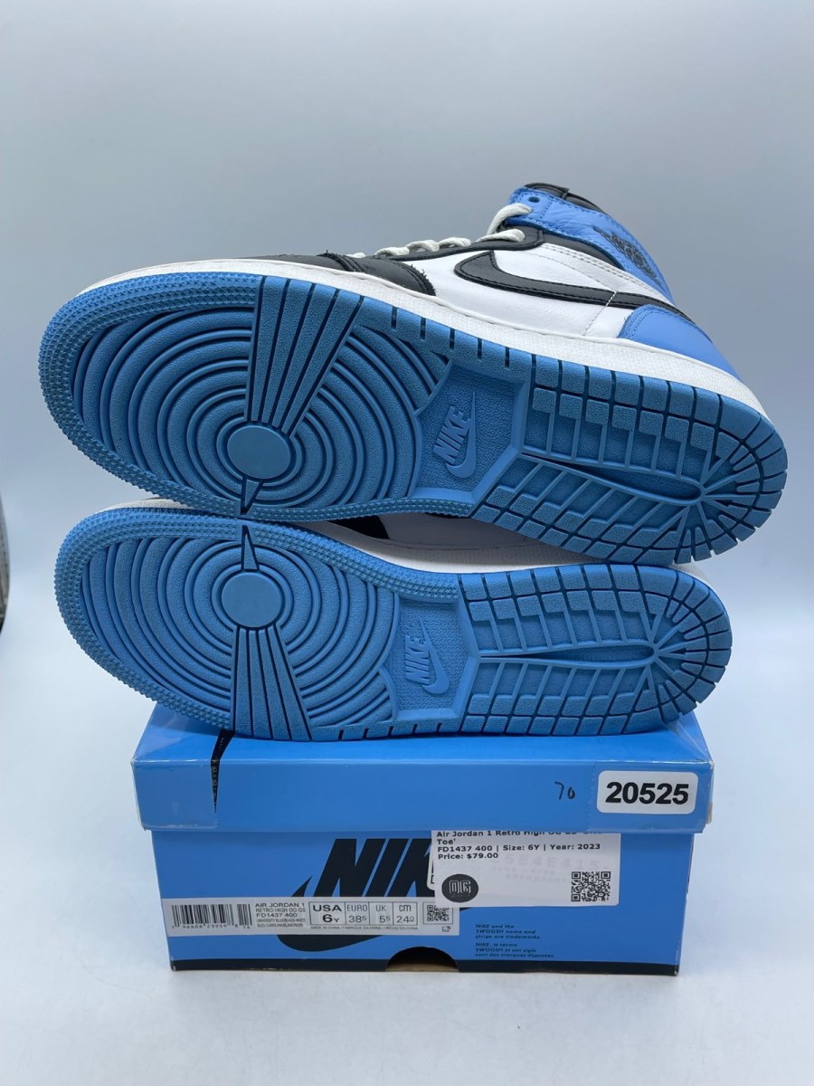 Jordan 1 Retro High OG UNC Toe (GS) 6Y (Moderately Worn Pre-Owned) - Image 7