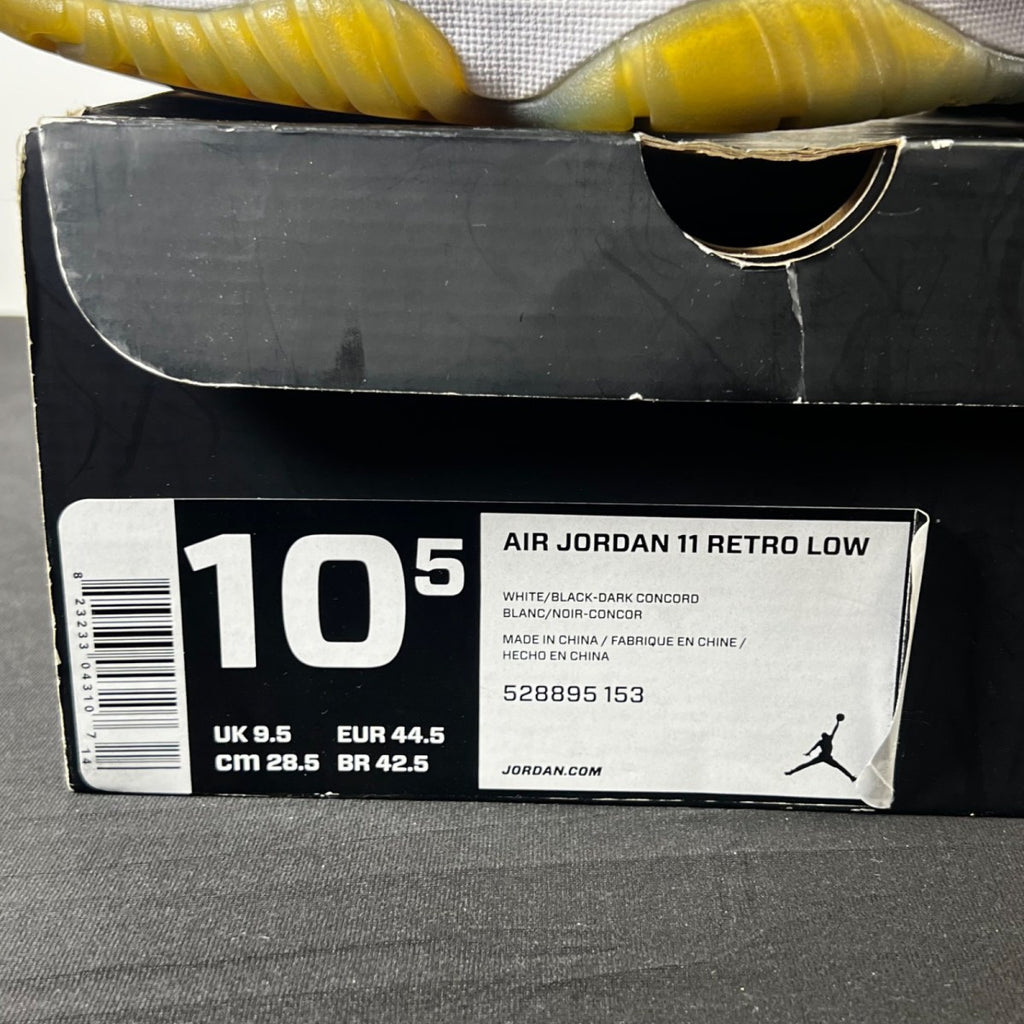 Jordan 11 Retro Low Concord 10.5 (Moderately Worn Pre-Owned)JordanWhite/Black-Concord - Image 4