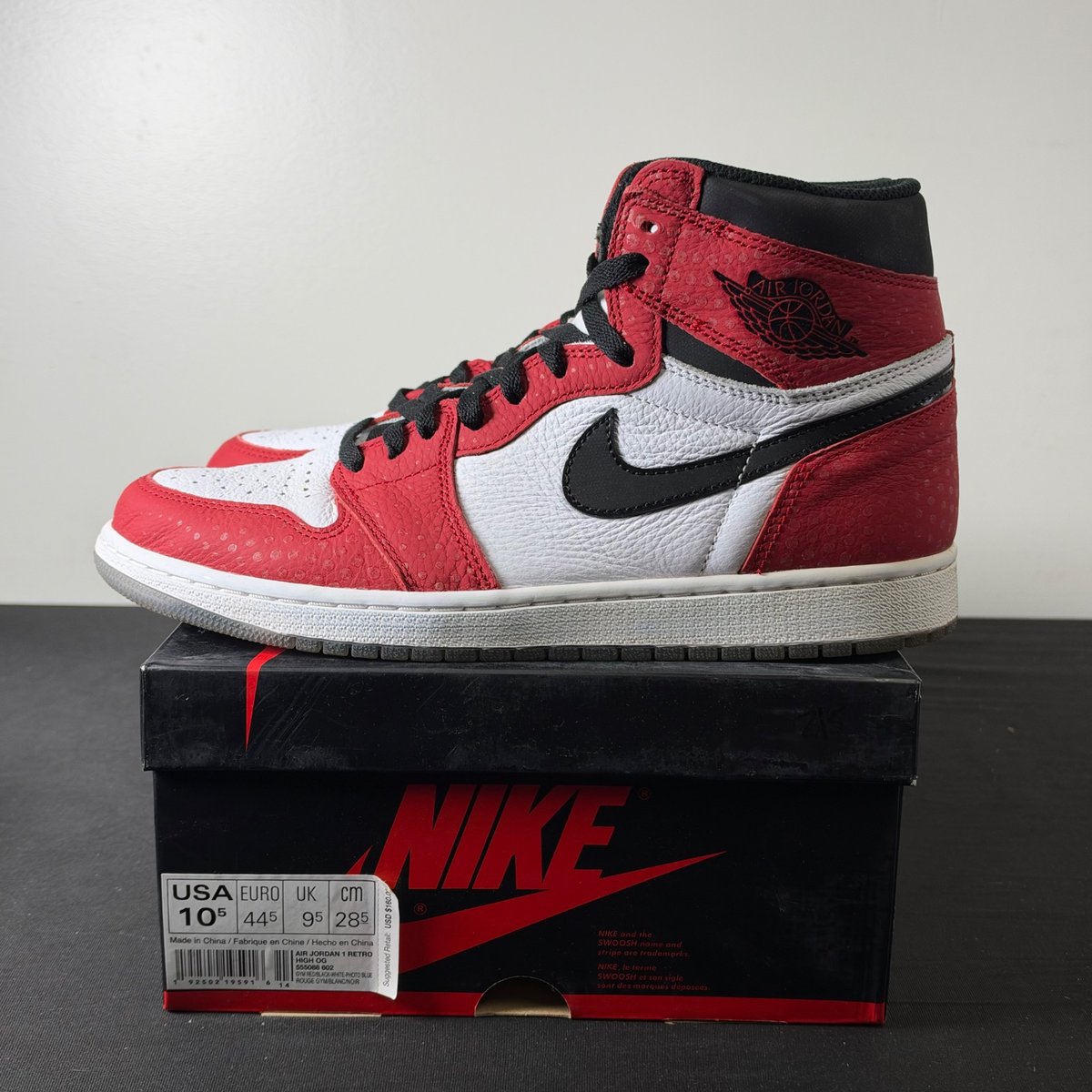 Jordan 1 Retro High Spider-Man Origin Story (Size 10.5) - aux