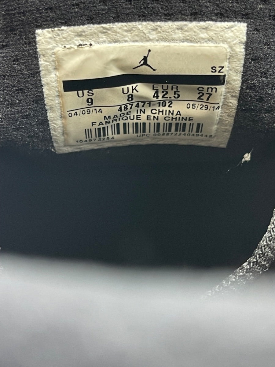 Jordan 14 Retro Black Toe (2014) 9 (Moderately Worn Pre-Owned)JordanWhite/Black-Varsity Red-Metallic Silver - Image 8