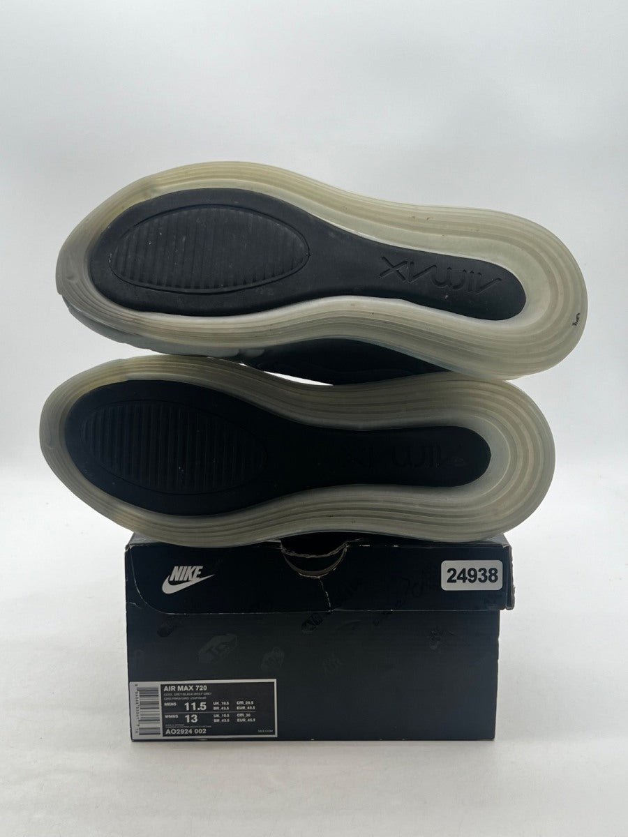 Nike Air Max 720 Carbon Grey 11.5 (Lightly Worn Pre-Owned)NikeAnthracite/Black-Metallic Silver - Image 8
