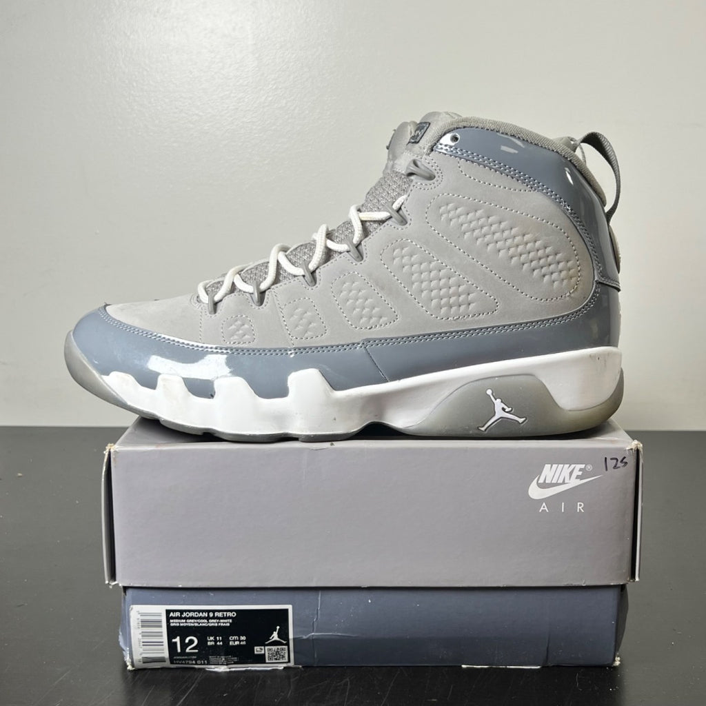Jordan 9 Retro Cool Grey (2025) 12 (Moderately Worn Pre-Owned)JordanMedium Grey/White-Cool Grey - Image 3