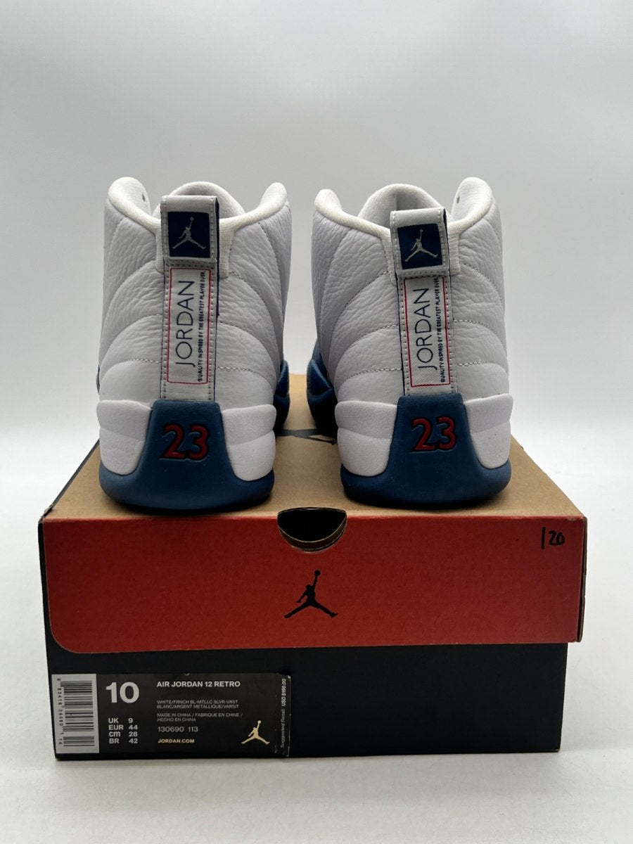 Jordan 12 Retro French Blue (2016) 10 (Lightly Worn Pre-Owned)JordanWhite/French Blue-Metallic Silver-Varsity Red - Image 3