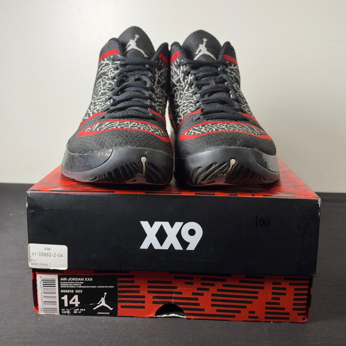 Jordan XX9 Black White Gym Red (Size 14) - Image 2