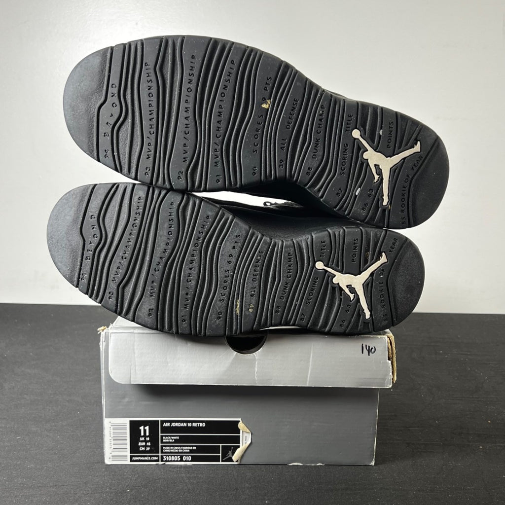 Jordan 10 Retro Blackout 11 (Heavily Worn Pre-Owned)JordanBlack/White - Image 5
