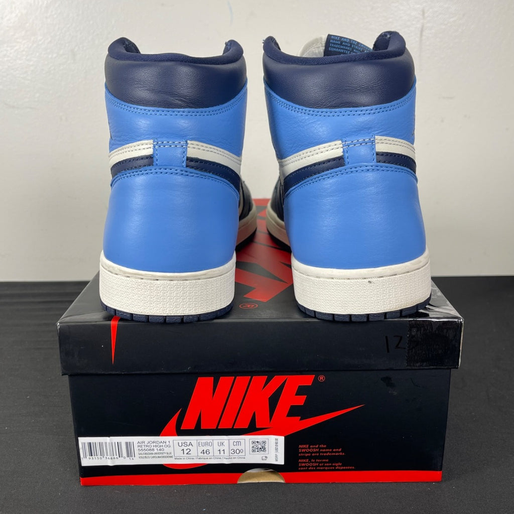 Jordan 1 Retro High Obsidian 12 (Moderately Worn Pre-Owned)JordanSail/Obsidian-University Blue - Image 4
