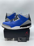 Jordan 3 Retro Varsity Royal Cement 12 (Moderately Worn Pre-Owned) - Image 1
