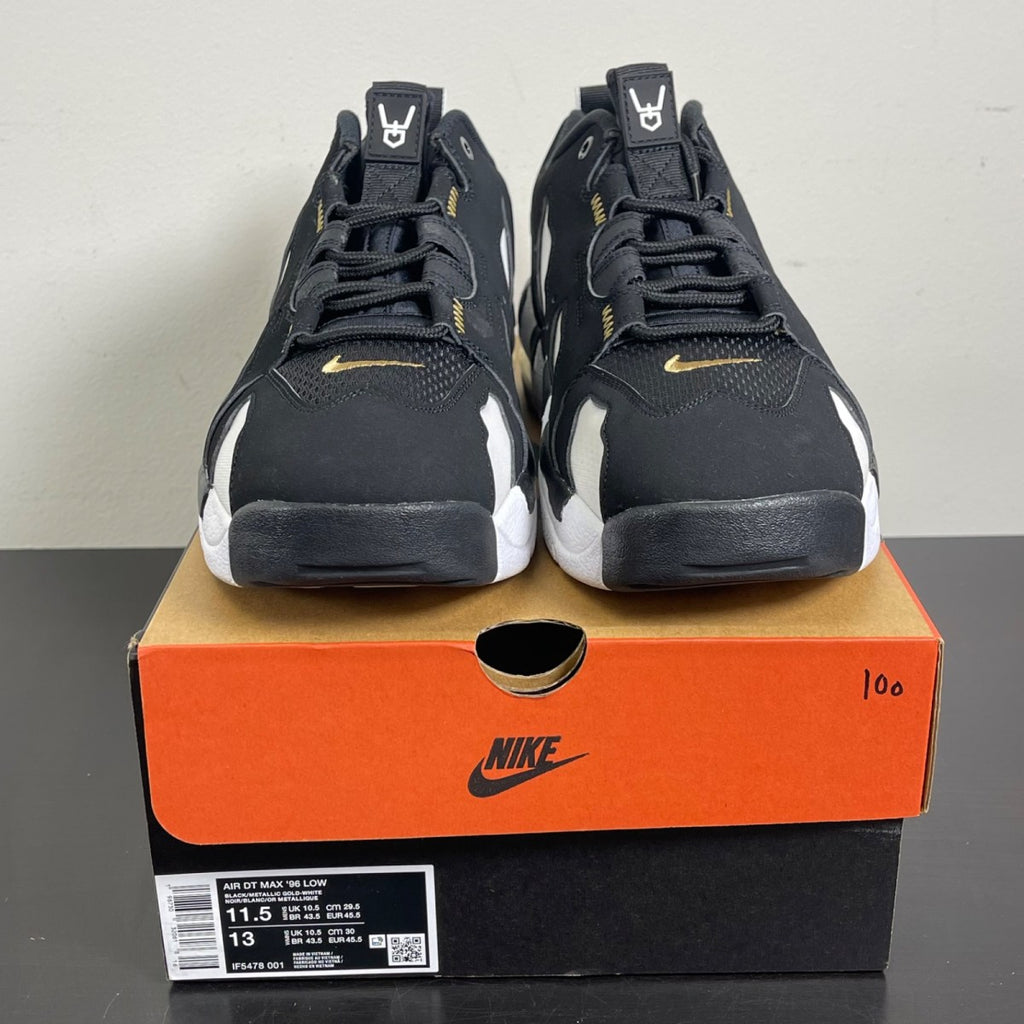 Nike Air DT Max '96 Low Black Metallic Gold 11.5 (Moderately Worn Pre-Owned)NikeBlack/Metallic Gold/White - Image 2