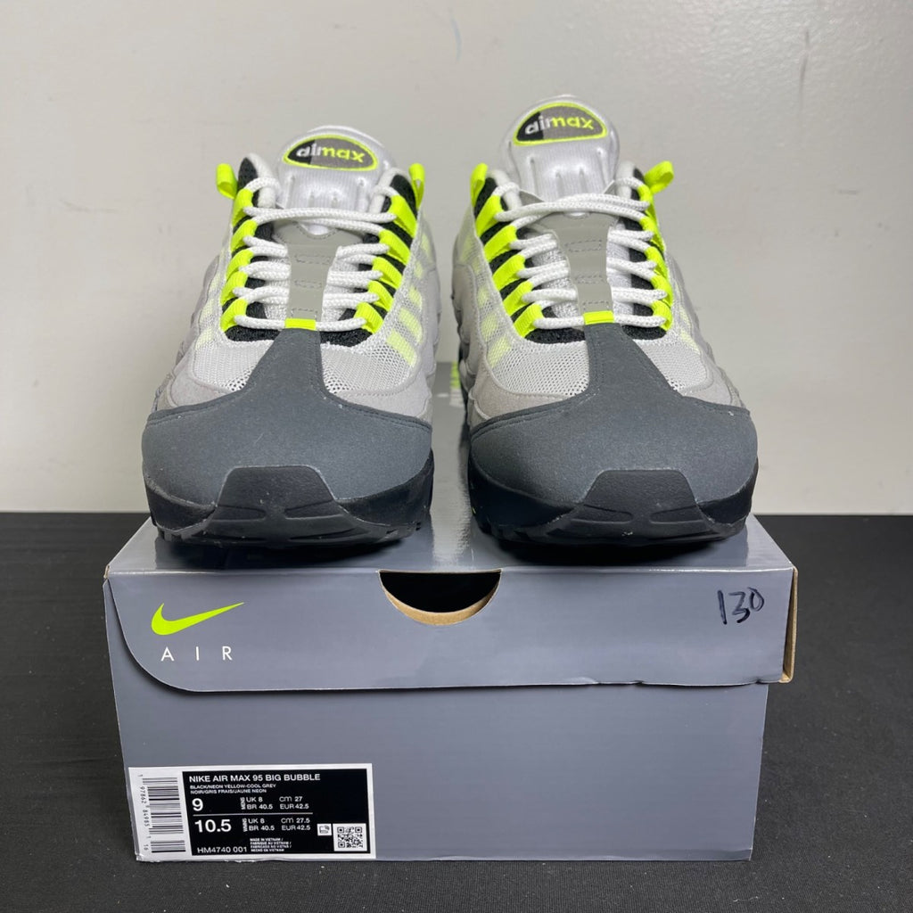 Nike Air Max 95 OG Big Bubble Neon (2025/2026) 9 (Moderately Worn Pre-Owned)NikeBlack/Neon Yellow/Cool Grey - Image 2