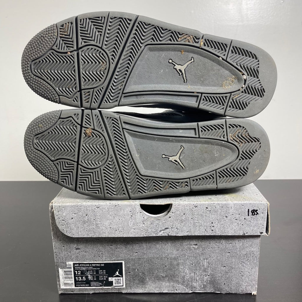 Jordan 4 Retro SE Paris Olympics Wet Cement 12 (Moderately Worn Pre-Owned)JordanSmoke Grey/Iron Grey/Cement Grey/Particle Grey - Image 5