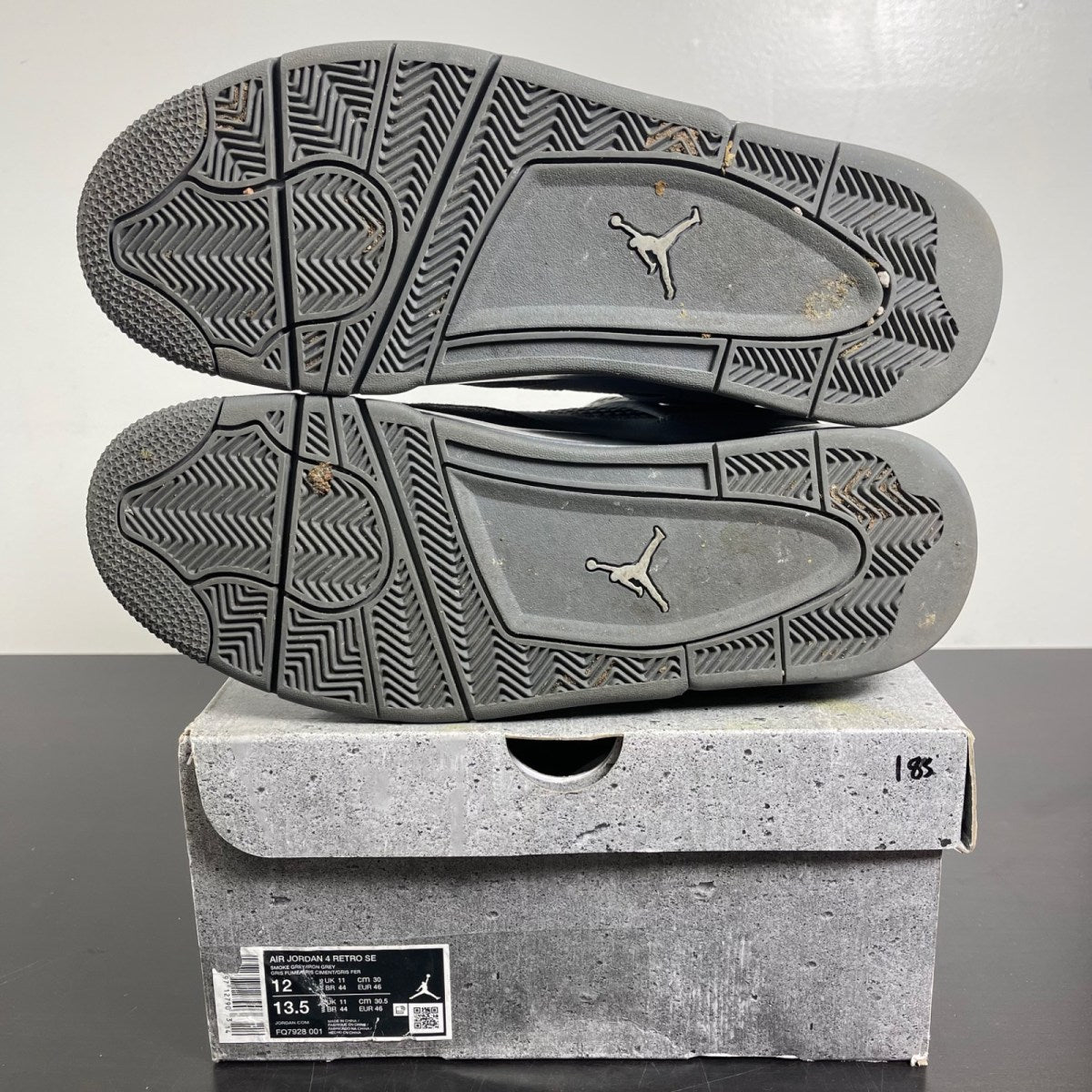 Jordan 4 Retro SE Paris Olympics Wet Cement 12 (Moderately Worn Pre-Owned)JordanSmoke Grey/Iron Grey/Cement Grey/Particle Grey - Image 5