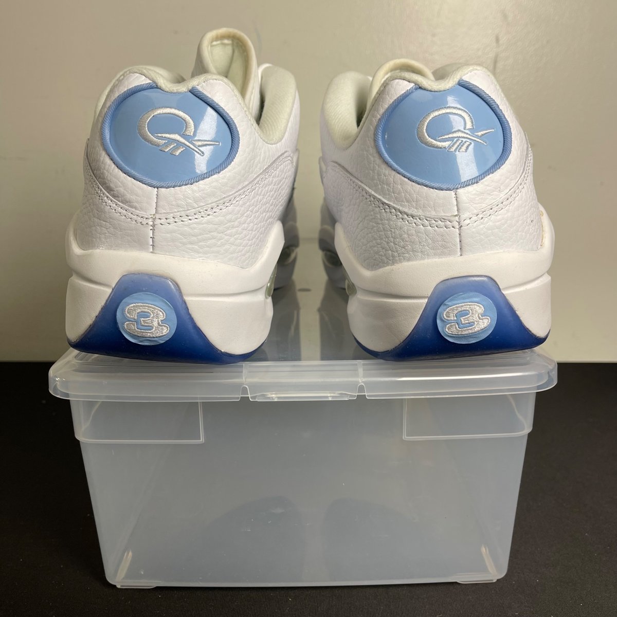 Reebok Question Low Patent Toe Carolina Blue (Size 14) - aux