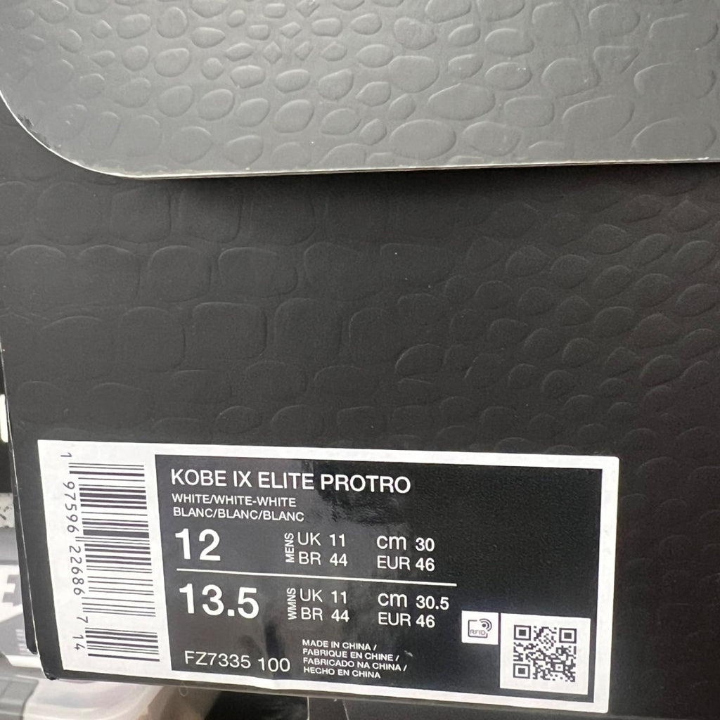 Nike Kobe 9 Elite Protro Halo 12 (Lightly Worn Pre-Owned)NikeWhite/White/White - Image 7