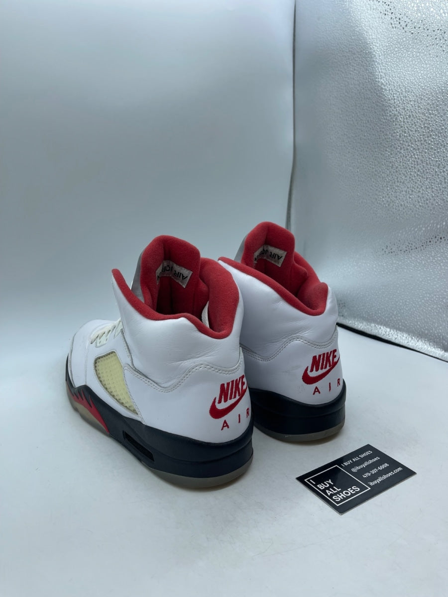 Jordan 5 Retro Fire Red Silver Tongue (2020) 12 (Heavily Worn Pre-Owned) - Image 4
