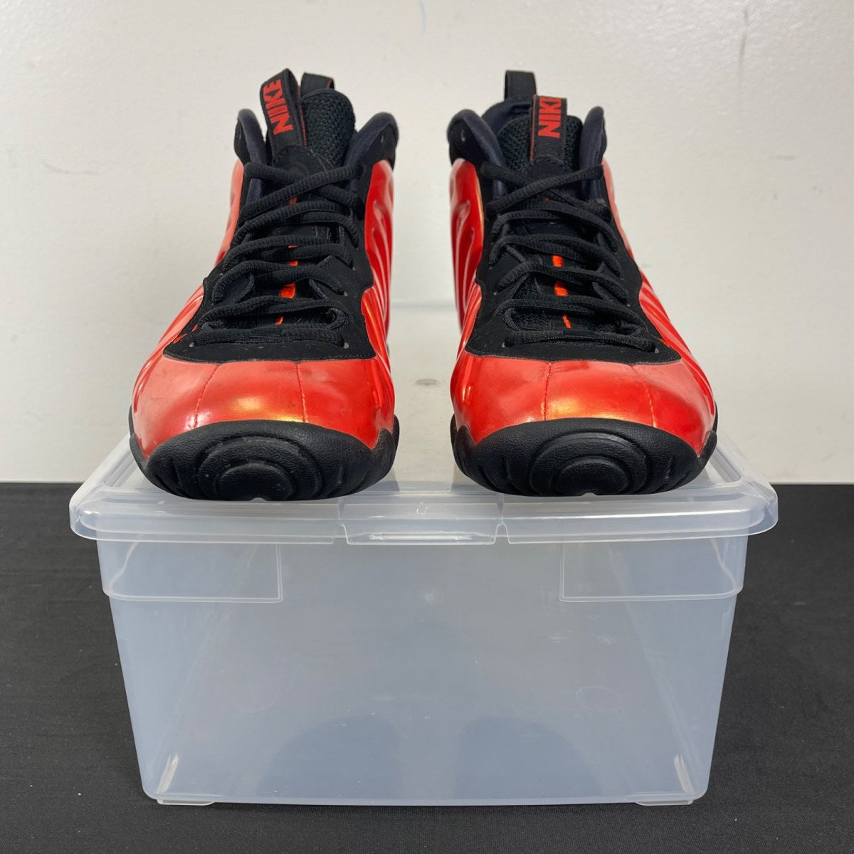 Nike Air Foamposite One Habanero Red (GS) 6.5Y (Moderately Worn Pre-Owned)NikeHabanero Red/Habanero Red-Black - Image 2