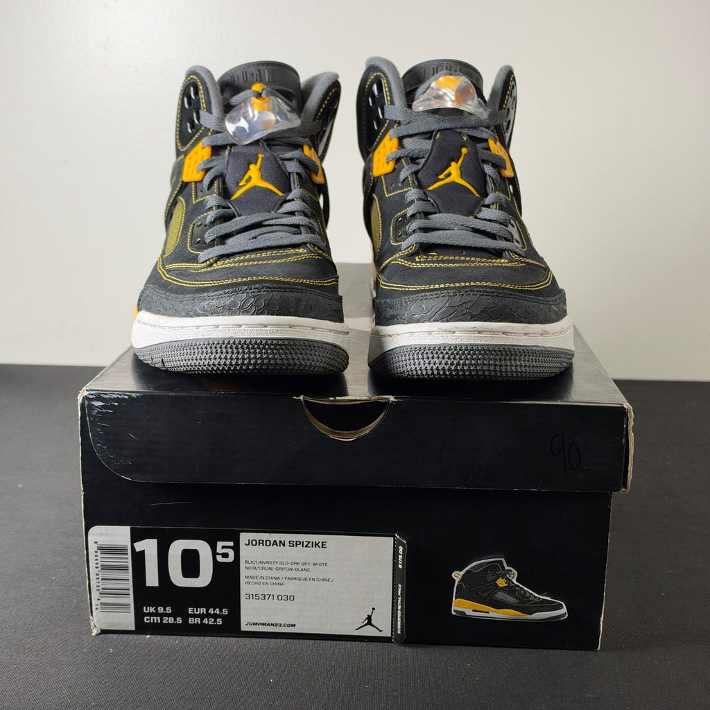 Jordan Spizike Black University Gold (Size 10.5) - aux
