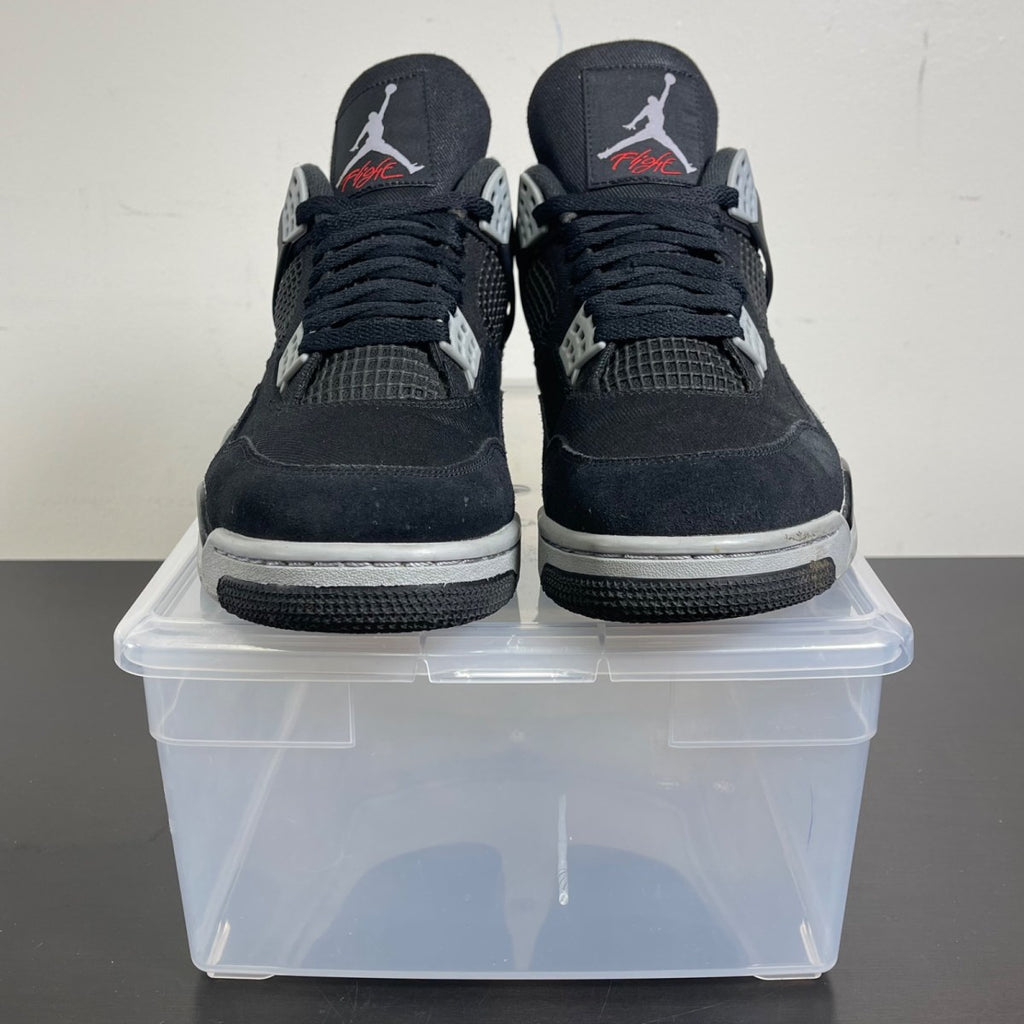 Jordan 4 Retro SE Black Canvas 11.5 (Moderately Worn Pre-Owned)JordanBlack/Light Steel Grey/White/Fire Red - Image 2
