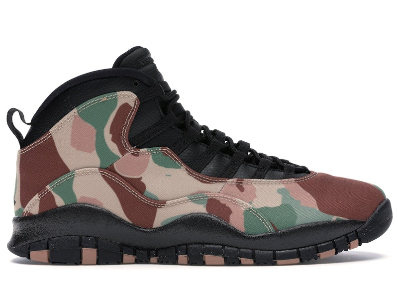 Jordan 10 Retro Duck Camo 9 (Lightly Worn Pre-Owned)JordanRattan/Black-Black-Dusted Clay
