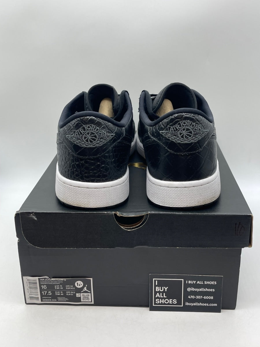 Air Jordan 1 Low Golf 'Black Crocodile' 16 (Moderately Worn Pre-Owned) - Image 3
