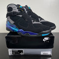 Jordan 8 Retro Aqua (2025) 10 (Moderately Worn Pre-Owned)JordanBlack/True Red-Iron Grey-Bright Concord-Aquatone - Image 1