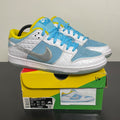 Nike SB Dunk Low FTC Lagoon Pulse 10 (Moderately Worn Pre-Owned)NikeWhite/Lagoon Pulse-Metallic Silver-Speed Yellow - Image 1