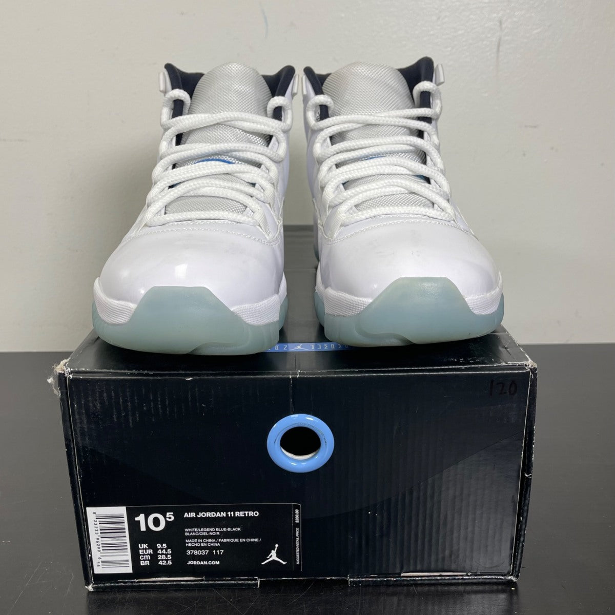 Jordan 11 Retro Legend Blue (2014) 10.5 (Moderately Worn Pre-Owned)JordanWhite/Black-Legend Blue - Image 2