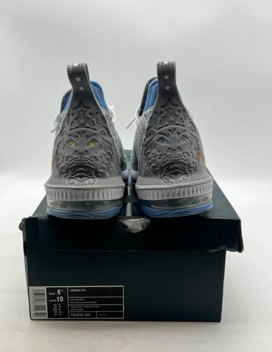 Nike LeBron 16 MPLS Lakers 8.5 (Lightly Worn Pre-Owned)NikeWolf Grey/White-University Blue - Image 3