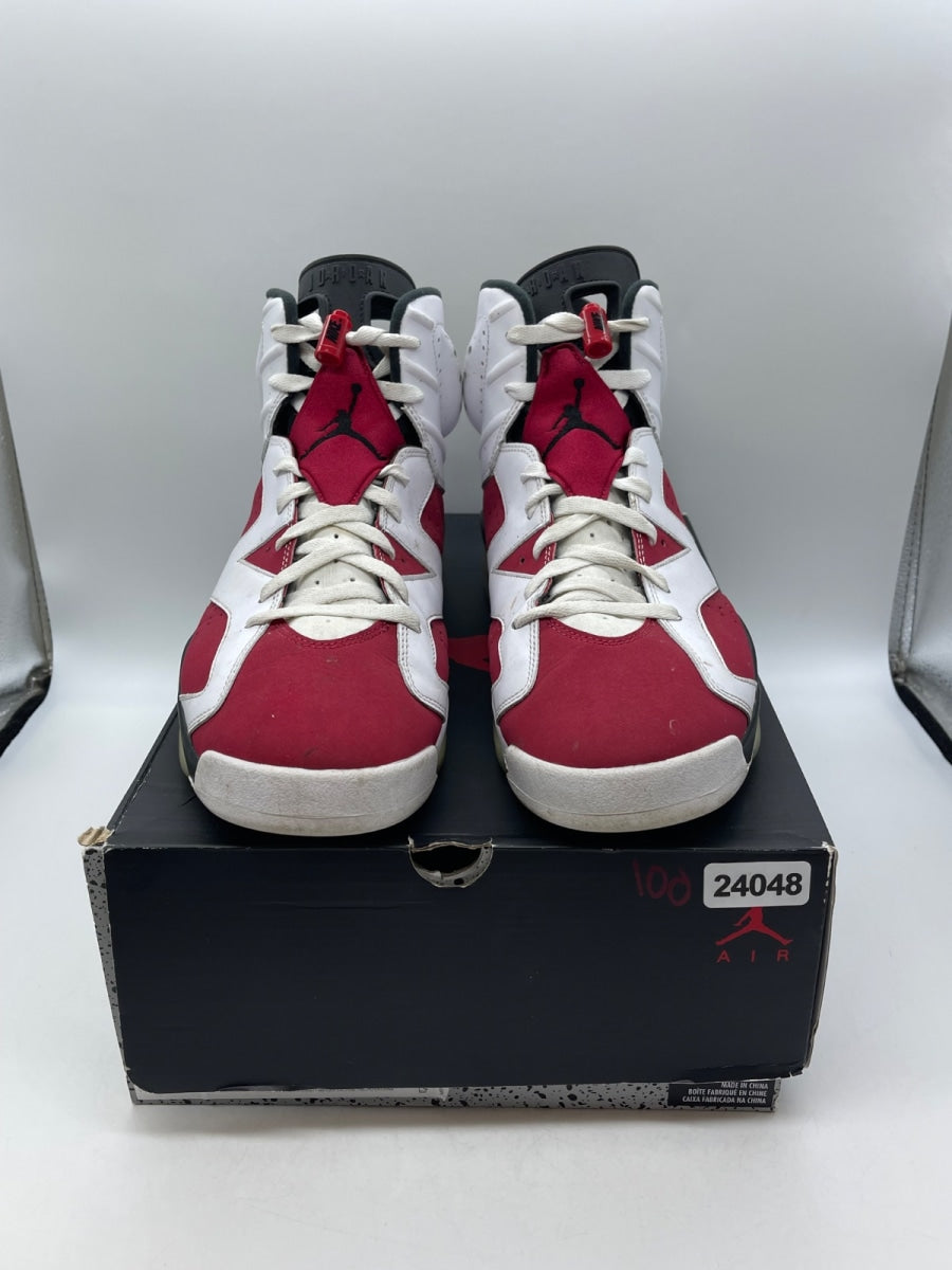 Jordan 6 Retro Carmine (2021) 13 (Moderately Worn Pre-Owned)JordanWhite/Black-Carmine - Image 2