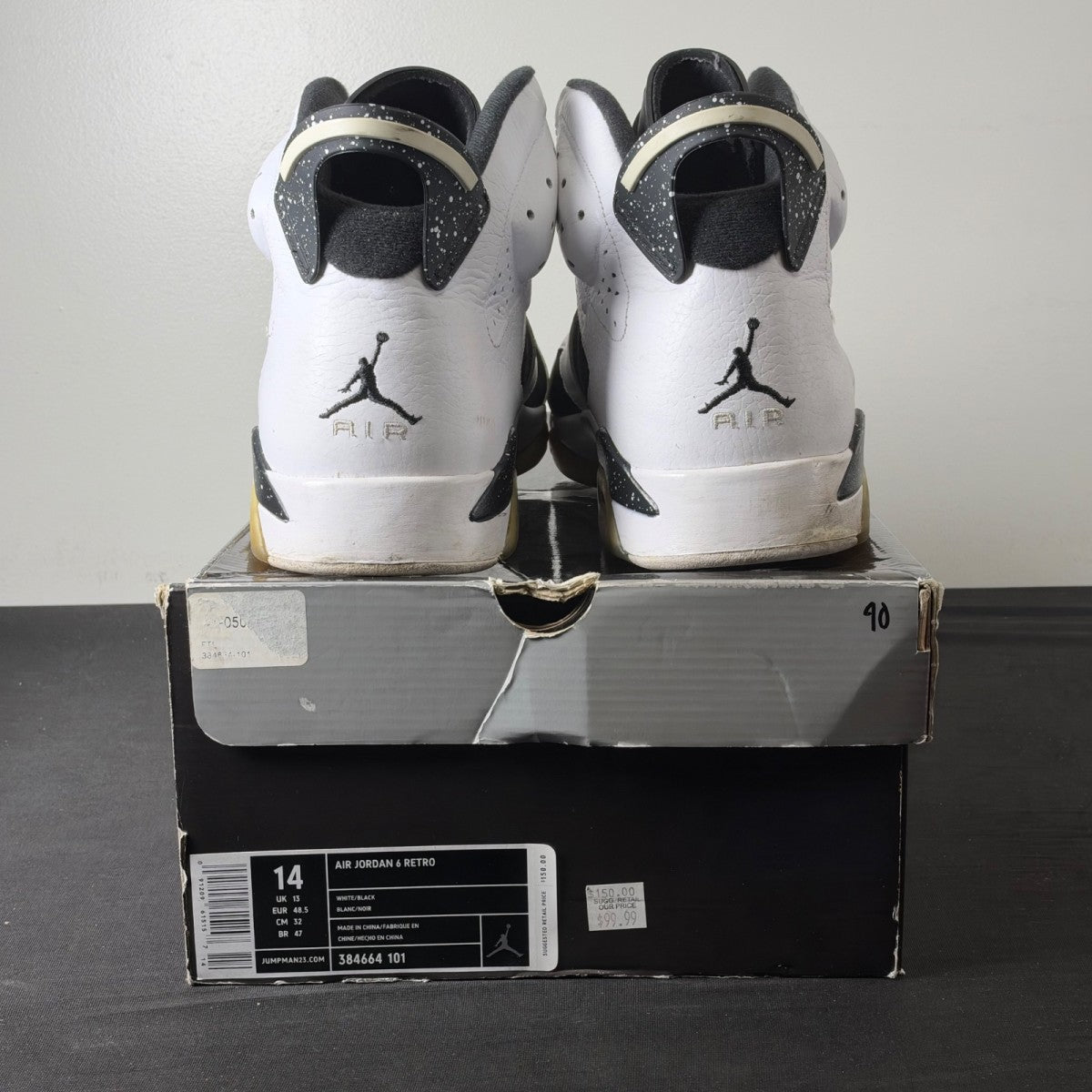 Jordan 6 Retro Oreo (Size 14)