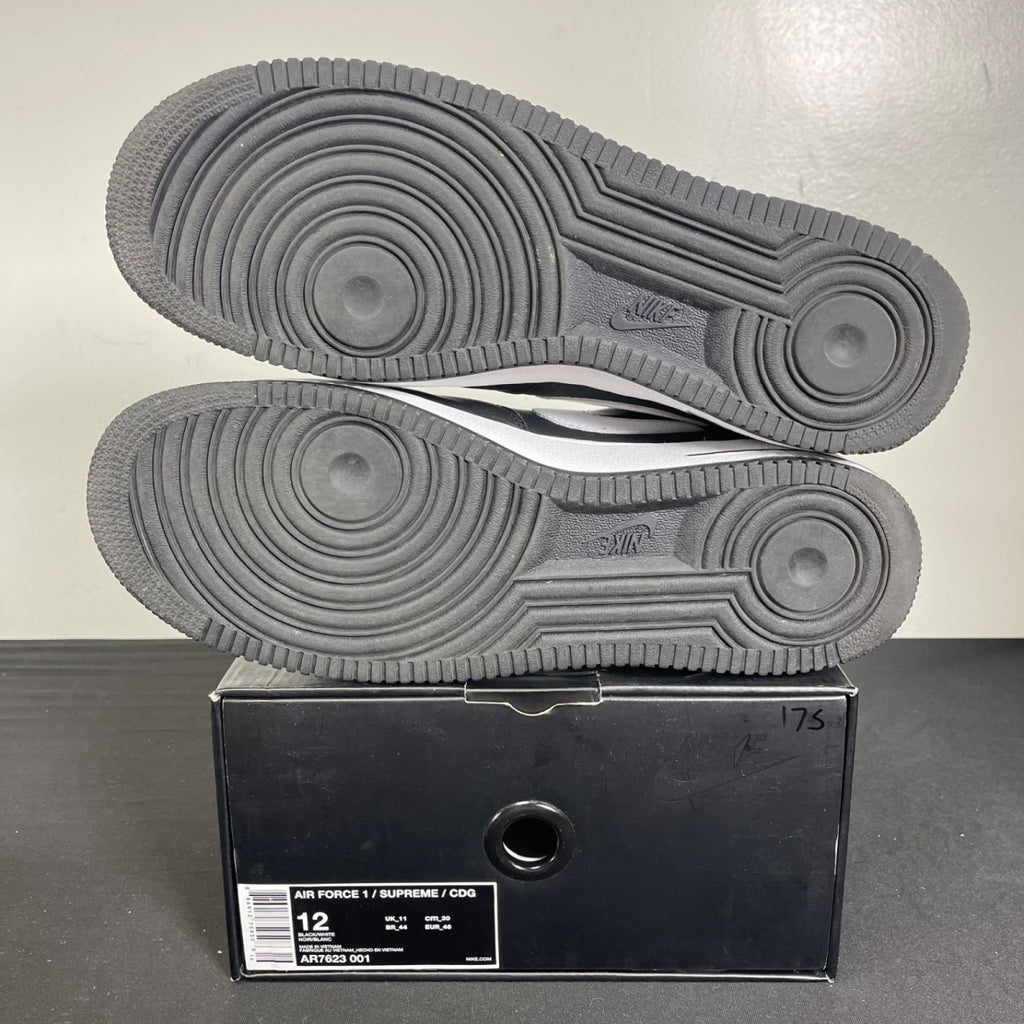 Nike Air Force 1 Low Supreme x Comme des Garçons (2018) 12 (Moderately Worn Pre-Owned)NikeBlack/White - Image 5