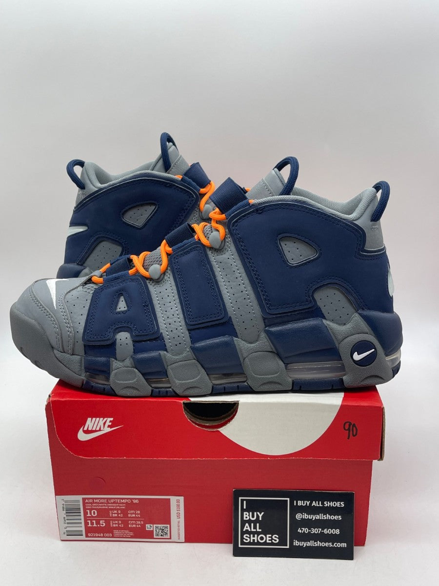 Nike Air More Uptempo Cool Grey Midnight Navy 10 (Moderately Worn Pre-Owned) - Image 1