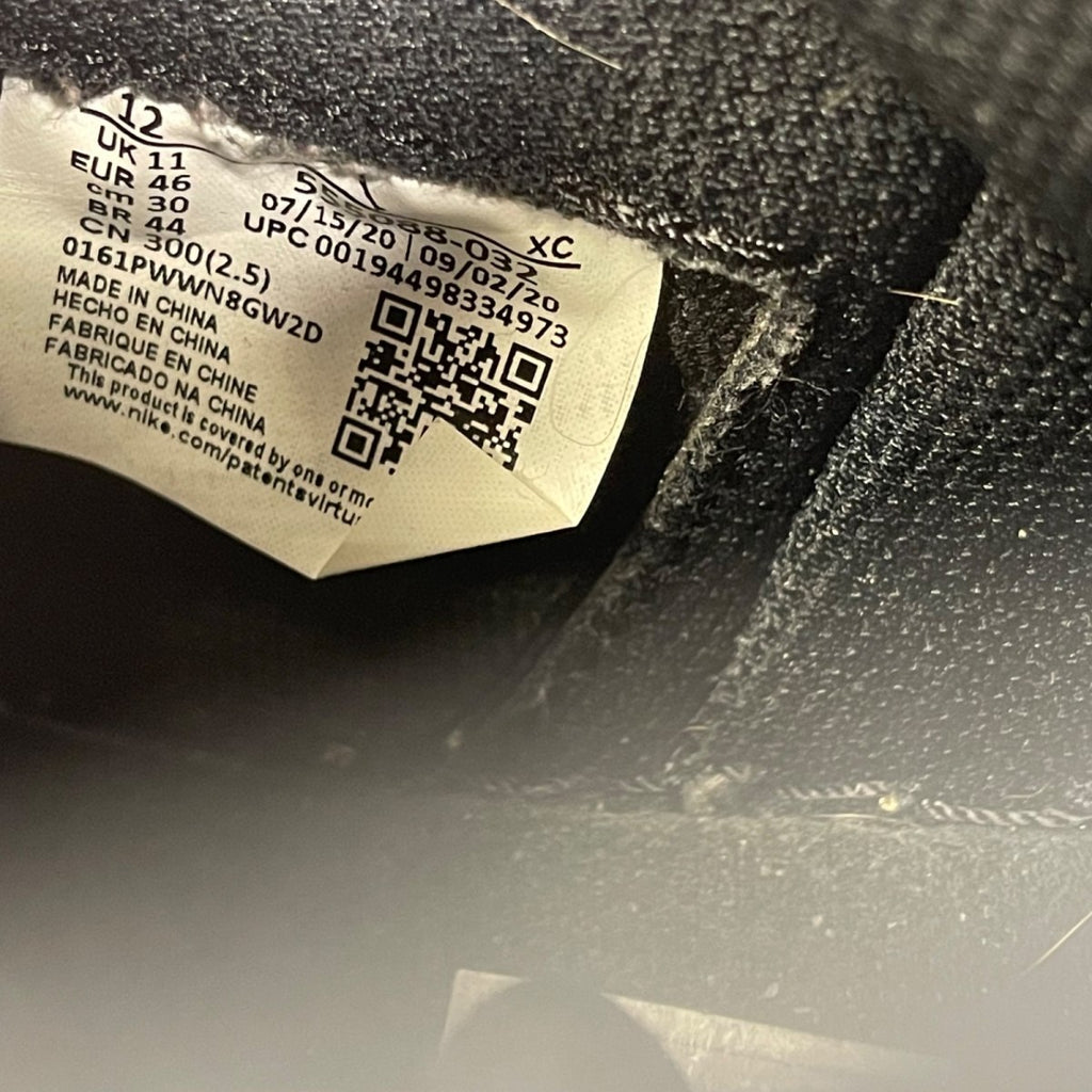 Jordan 1 Retro High Black Metallic Gold (2020) 12 (Moderately Worn Pre-Owned)JordanBlack/Black-Metallic Gold - Image 6