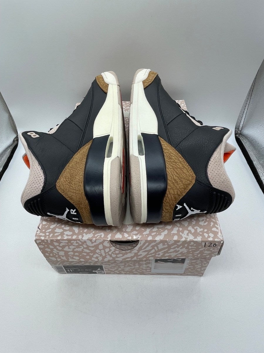 Jordan 3 Retro Desert Elephant 11.5 (Moderately Worn Pre-Owned)JordanBlack/Rush Orange/Fossil Stone/Sail - Image 6