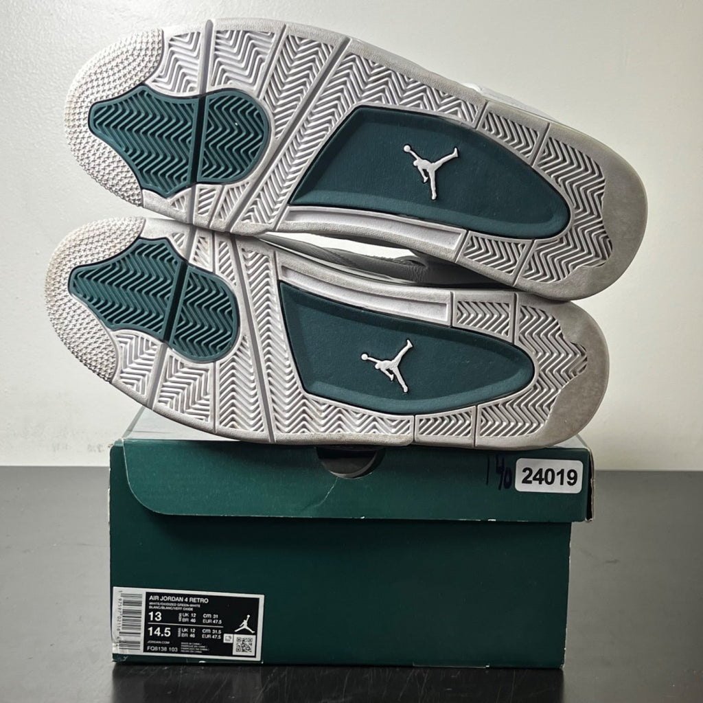 Jordan 4 Retro Oxidized Green 13 (Moderately Worn Pre-Owned)JordanWhite/Oxidized Green/White/Neutral Grey - Image 6