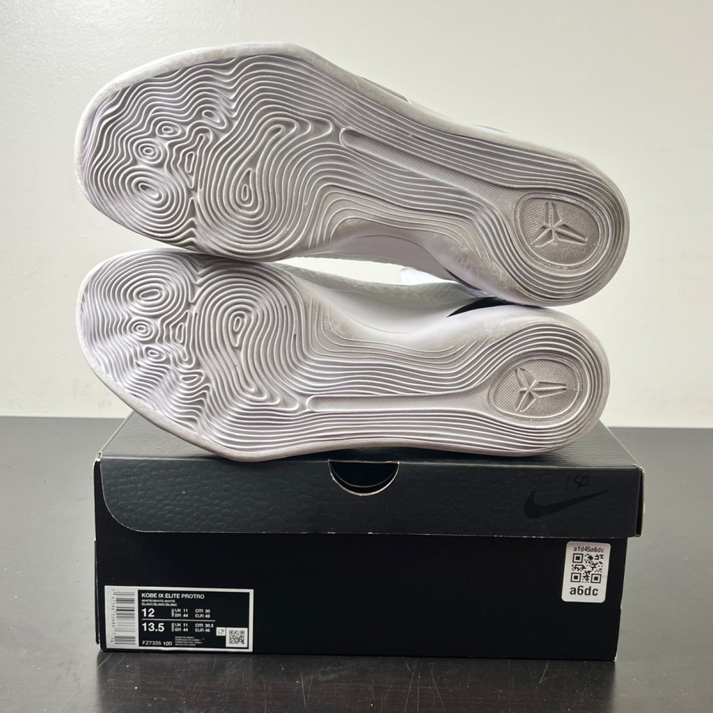 Nike Kobe 9 Elite Protro Halo 12 (Lightly Worn Pre-Owned)NikeWhite/White/White - Image 5