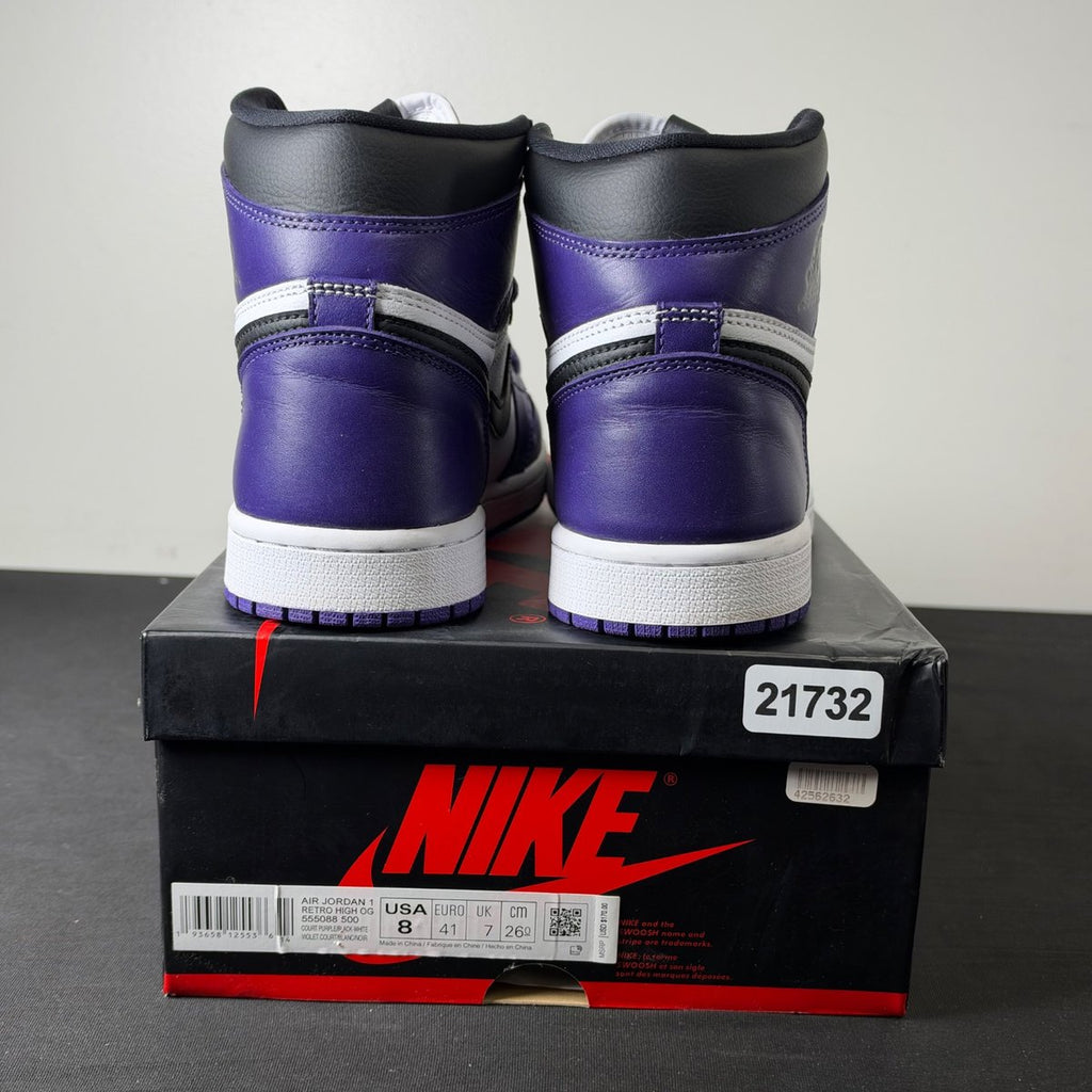 Jordan 1 Retro High Court Purple White (Size 8) - Image 5