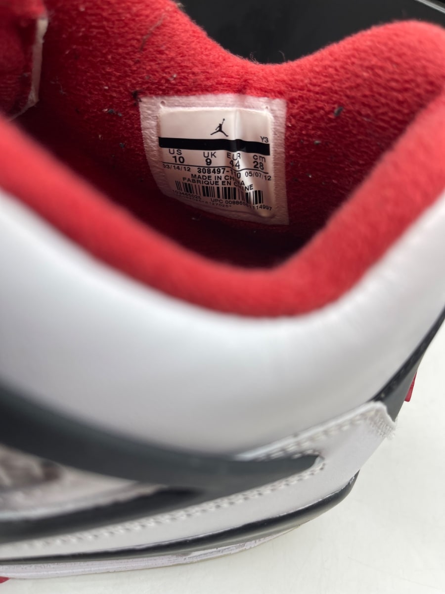 Jordan 4 Retro Fire Red (2012) 10 (Moderately Worn Pre-Owned)JordanWhite/Varsity Red-Black - Image 8