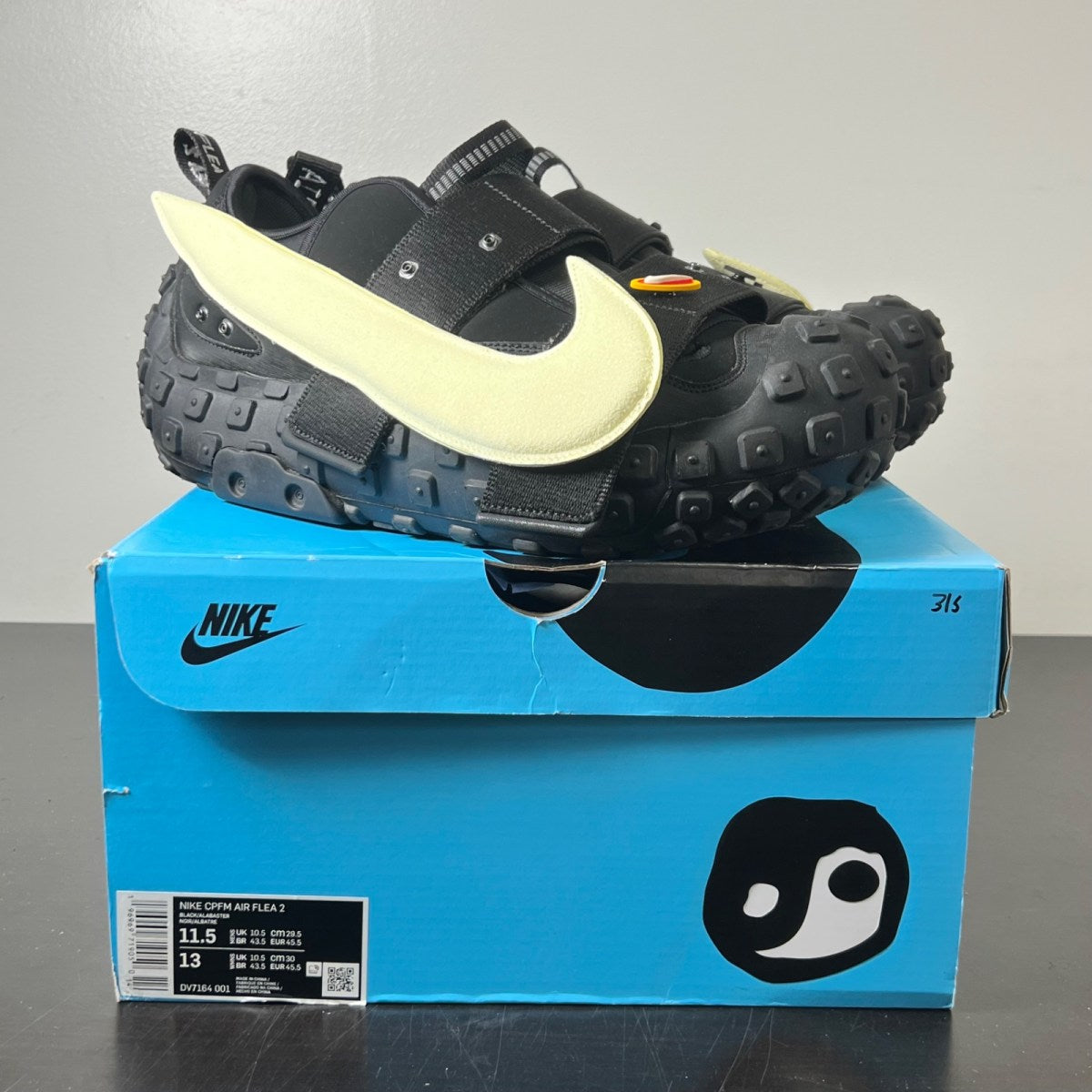 Nike CPFM Air Flea 2 Cactus Plant Flea Market Black Alabaster 11.5 (Lightly Worn Pre-Owned)NikeBlack/Alabaster - Image 1