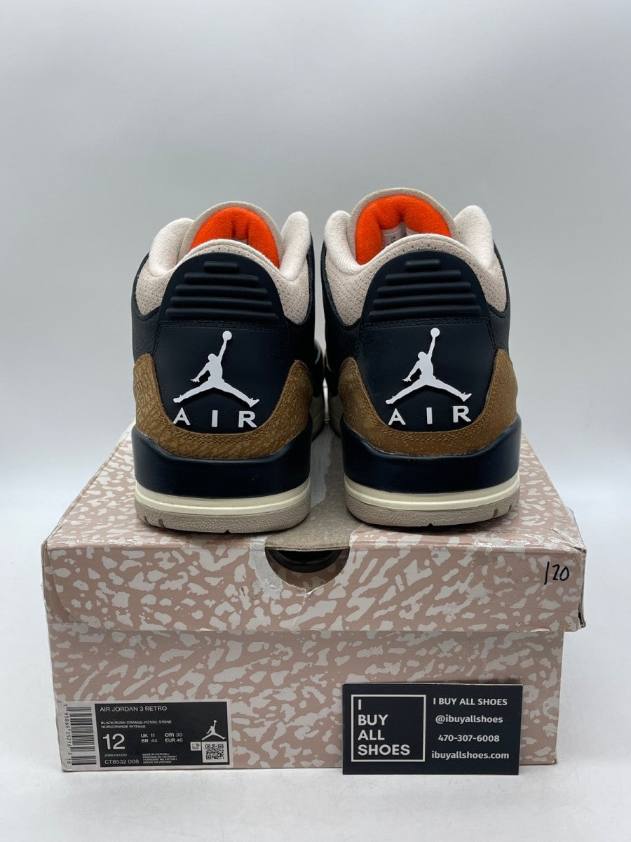 Jordan 3 Retro Desert Elephant 12 (Moderately Worn Pre-Owned) - Image 3
