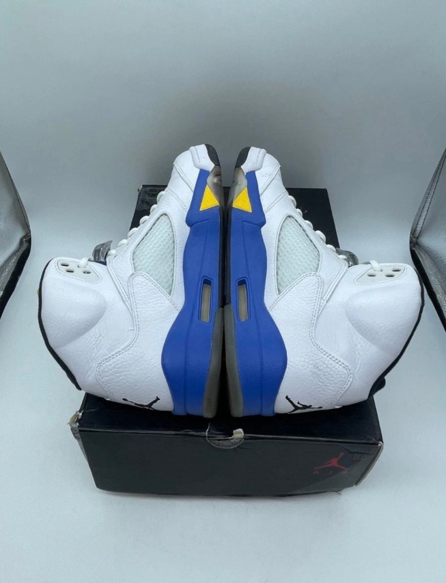 Jordan 5 Retro Laney (2013) 10 (Heavily Worn Pre-Owned)JordanWhite/Varsity Maize-Varsity Royal-Black - Image 6