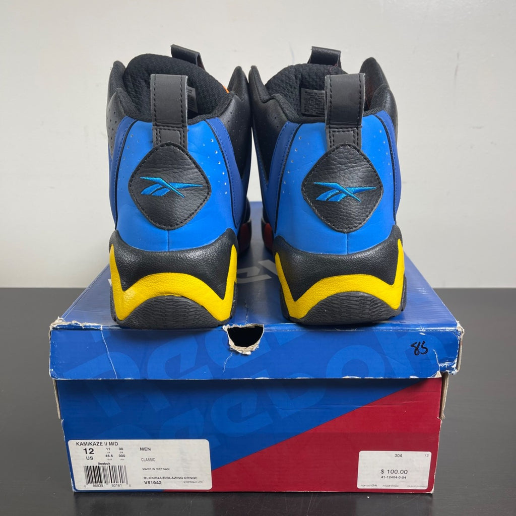 Reebok Kamikaze II OKC 12 (Moderately Worn Pre-Owned)ReebokBlack / Blue-Blazing Orange - Image 4