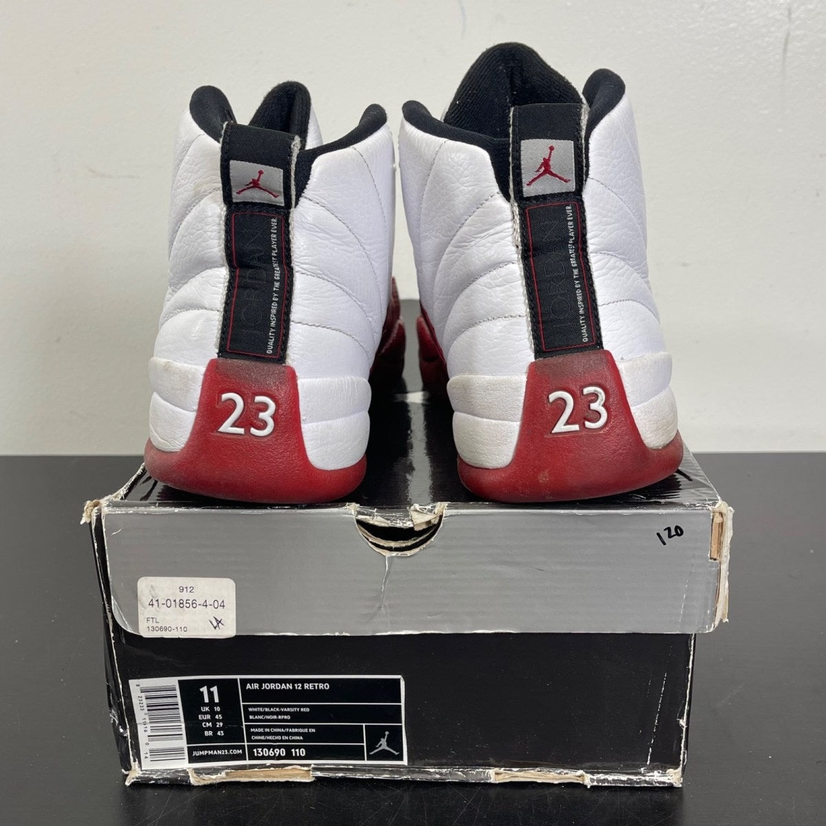 Jordan 12 Retro Cherry (2009) 11 (Moderately Worn Pre-Owned)JordanWhite/Varsity Red - Image 4