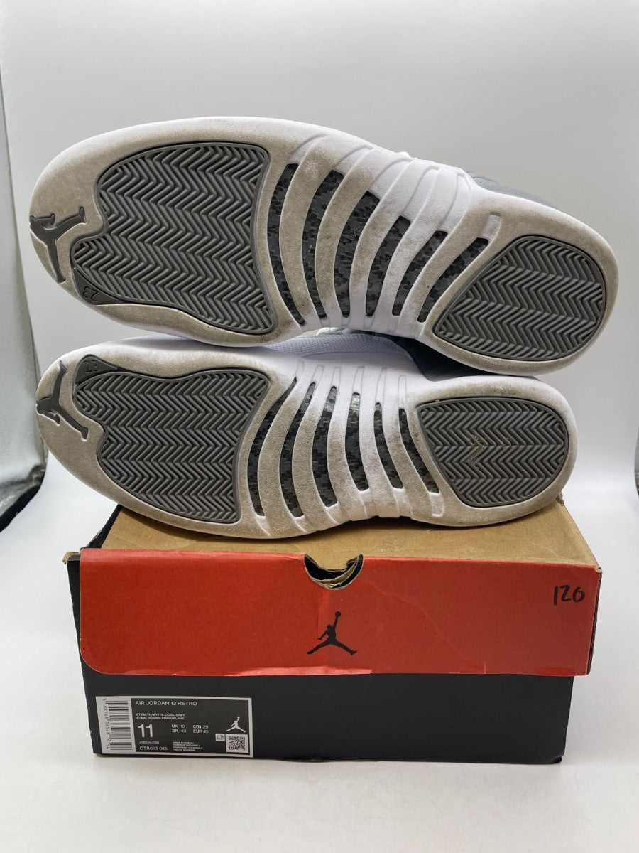 Jordan 12 Retro Stealth 11 (Moderately Worn Pre-Owned)JordanStealth/White/Cool Grey - Image 7