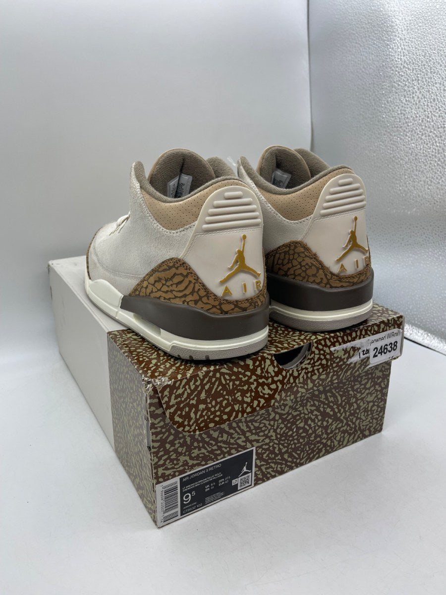 Jordan 3 Retro Palomino 9.5 (Moderately Worn Pre-Owned)JordanLight Orewood Brown/Metallic Gold/Light British Tan/Palomino - Image 4