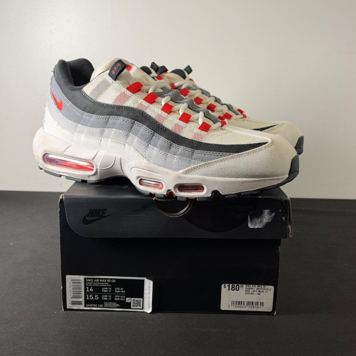 Nike Air Max 95 Smoke Grey (Size 14) - aux